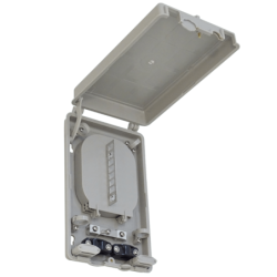 24-Manguito 8-CL-Rectangular IP52 Caja Gris Terminacion Fibra NAP