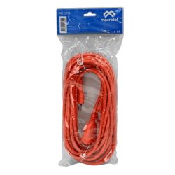 MACROTEL 10mt Naranjo Alargador de Corriente 10A Enchufes-Chilenos