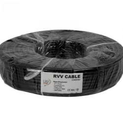Negro 3x1,0mm 100mt Cable Electrico RVV 8-10AMP 17AWG 3x1.0mm