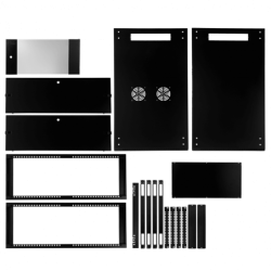 LINKMADE Desarmado 6U 100cm-Fondo Gabinete Rack Negro 1000mm