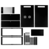 LINKMADE Desarmado 6U 100cm-Fondo Gabinete Rack Negro 1000mm