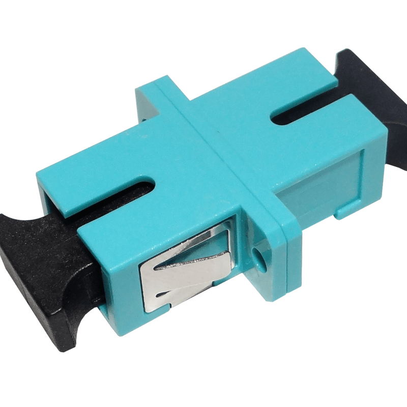 SC-SC Aqua OM3 SX-Simplex Copla p/Fibra Adaptador p/Cabecera-CL/Caja