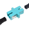 SC-SC Aqua OM3 SX-Simplex Copla p/Fibra Adaptador p/Cabecera-CL/Caja