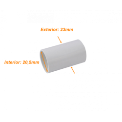 LINKCHIP 20mm Copla PVC para Tubo Blanco