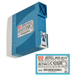 MEANWELL 24VDC 24W 1A Ajustable Ancho-24mm Riel-DIN Fuente-Poder