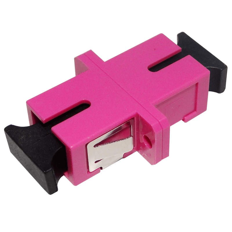 SC-SC Fucsia OM4 SX-Simplex Copla p/Fibra Adaptador p/Cabecera-CL/Caja