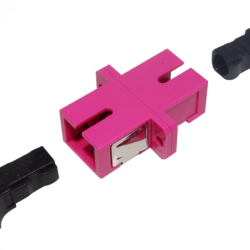 SC-SC Fucsia OM4 SX-Simplex Copla p/Fibra Adaptador p/Cabecera-CL/Caja