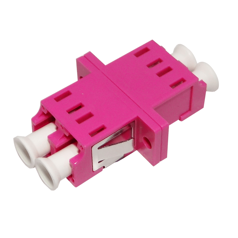 LC-LC Fucsia OM4 DX-Duplex Copla p/Fibra Adaptador p/Cabecera-CL/Caja