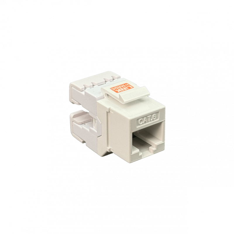 LINKMADE 180º Blanco Cat6 U/UTP Punchable Keystone p/Herramienta-KPT