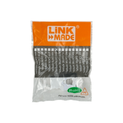 LINKMADE 180º Blanco Cat6 U/UTP Punchable Keystone p/Herramienta-KPT