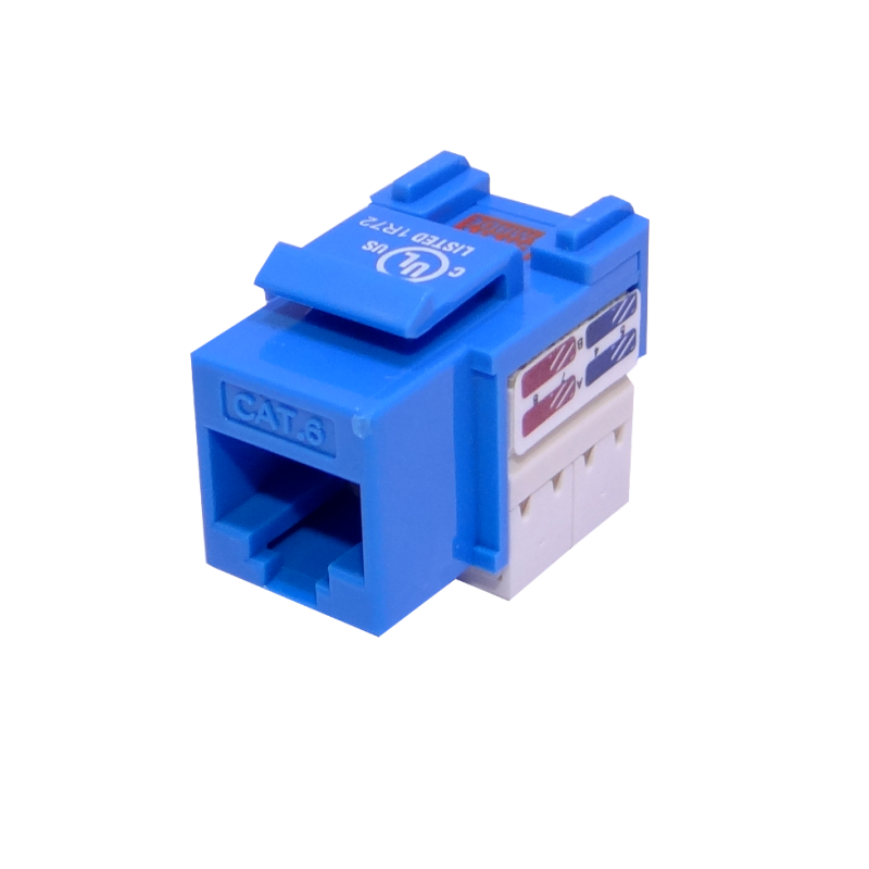 LINKMADE Azul Cat6 U/UTP Punchable Keystone Conector Hembra RJ45