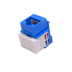 LINKMADE Azul Cat6 U/UTP Punchable Keystone Conector Hembra RJ45