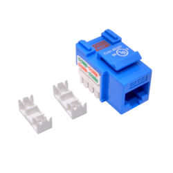 LINKMADE Azul Cat6 U/UTP Punchable Keystone Conector Hembra RJ45