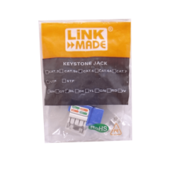 LINKMADE Azul Cat6 U/UTP Punchable Keystone Conector Hembra RJ45