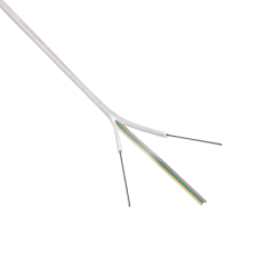 6-Fibras-G652D Blanca 500m DropCable Ext FTTH SM LSZH 4x2.5mm