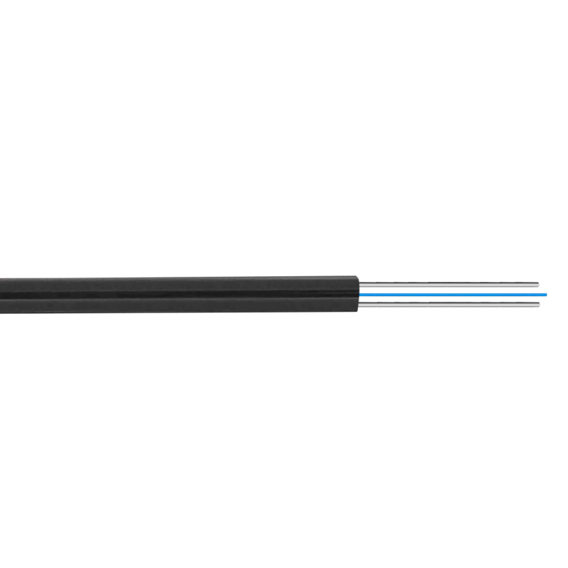 1-Fibra-G652 Negra 500m DropCable Exterior FTTH SM LSZH 3x2mm