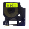 DYMO 12mm Negro en Fondo Amarillo Cinta 7mt D1-Label Cassette