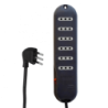 BTICINO 5MT 6-ENCHUFES ALARGADOR NEGRO 10A ZAPATILLA SWITCH-PILOTO