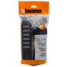 BTICINO 5MT 6-ENCHUFES ALARGADOR NEGRO 10A ZAPATILLA SWITCH-PILOTO