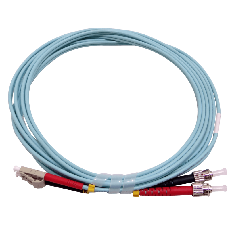 3mt LC-ST OM3 Multimodo MM Duplex Jumper Fibra 3.0mm 50/125um LSZH
