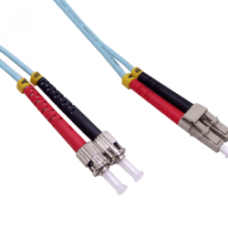 3mt LC-ST OM3 Multimodo MM Duplex Jumper Fibra 3.0mm 50/125um LSZH