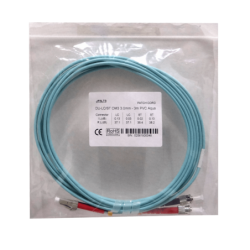 3mt LC-ST OM3 Multimodo MM Duplex Jumper Fibra 3.0mm 50/125um LSZH