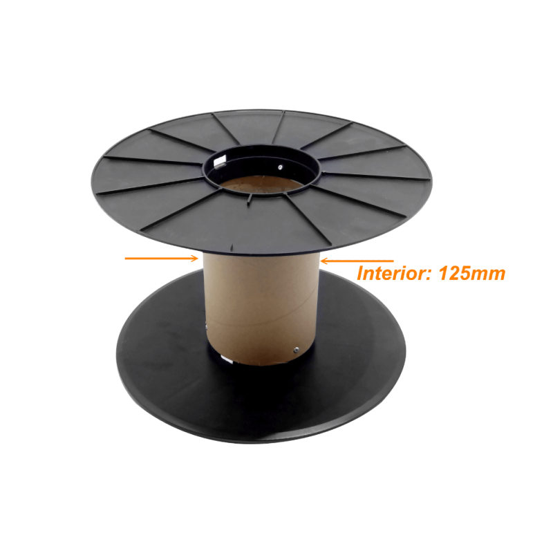 Carrete Vacio Carton-Interior-Diametro-13cm Plastico-34,5cm