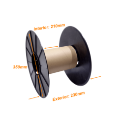 Carrete Vacio Carton-Interior-Diametro-13cm Plastico-34,5cm