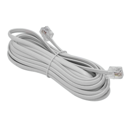 4,5mt Marfil Cable Telefonico 4-Conductores RJ11/14 M-M 6P4C Extension