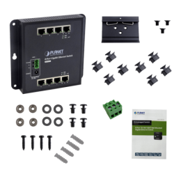 PLANET 8-1000 Switch Industrial no-Admin Plano/DIN req/12-48VDC IP30