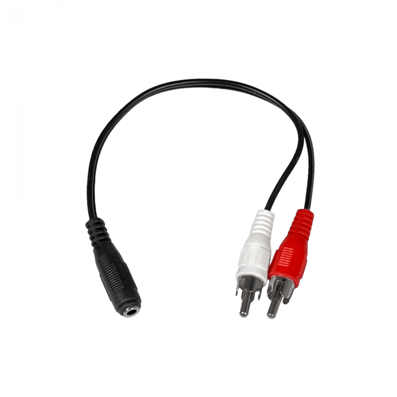 2-RCA-M 1-3,5mm-H 15cm Cable Audio Plug-RCA 150mm