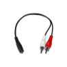 2-RCA-M 1-3,5mm-H 15cm Cable Audio Plug-RCA 150mm