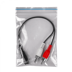 2-RCA-M 1-3,5mm-H 15cm Cable Audio Plug-RCA 150mm