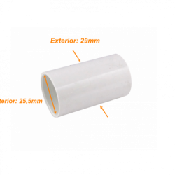 LINKCHIP 25mm Copla PVC para Tubo Blanco