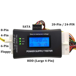 Tester Digital Fuente Poder para PC ATX BTX ITX 24-PIN SATA-IDE