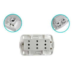 KALOP 3-Enchufes Sobrepuesto Blanco con-Tierra Tekna KS39673