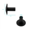 Negro Plastico Diameto int7,6/10mm para pasar Cable por muro-26mm