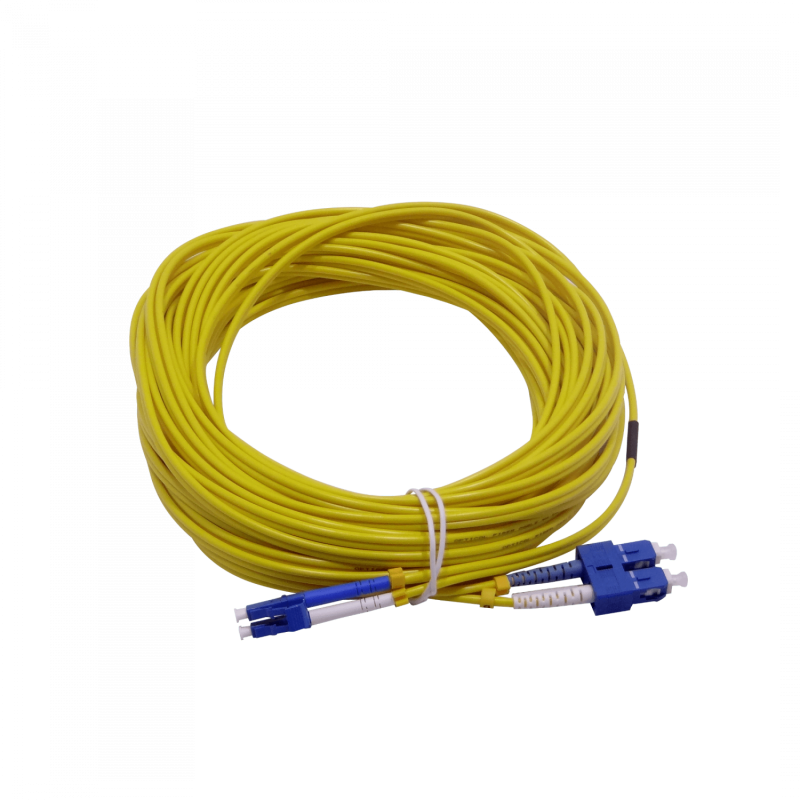 15mt LC-SC/UPC MonoModo SM Duplex Jumper Cable Fibra 9/125um 3mm