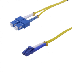 15mt LC-SC/UPC MonoModo SM Duplex Jumper Cable Fibra 9/125um 3mm