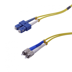 10mt SC-FC MonoModo SM Duplex Jumper Cable Fibra 9/125um 3.0mm