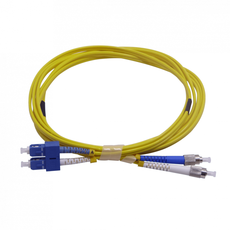 3mt SC-FC MonoModo SM Duplex Jumper Cable Fibra 9/125um 3.0mm