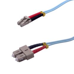 10mt LC-SC OM3 MultiModo MM Duplex Jumper Fibra 50/125um 3.0mm LSZH