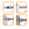 Metalico 20mm 1/2-Pulg Prensa Estopa para Flexible Aislacion IP65