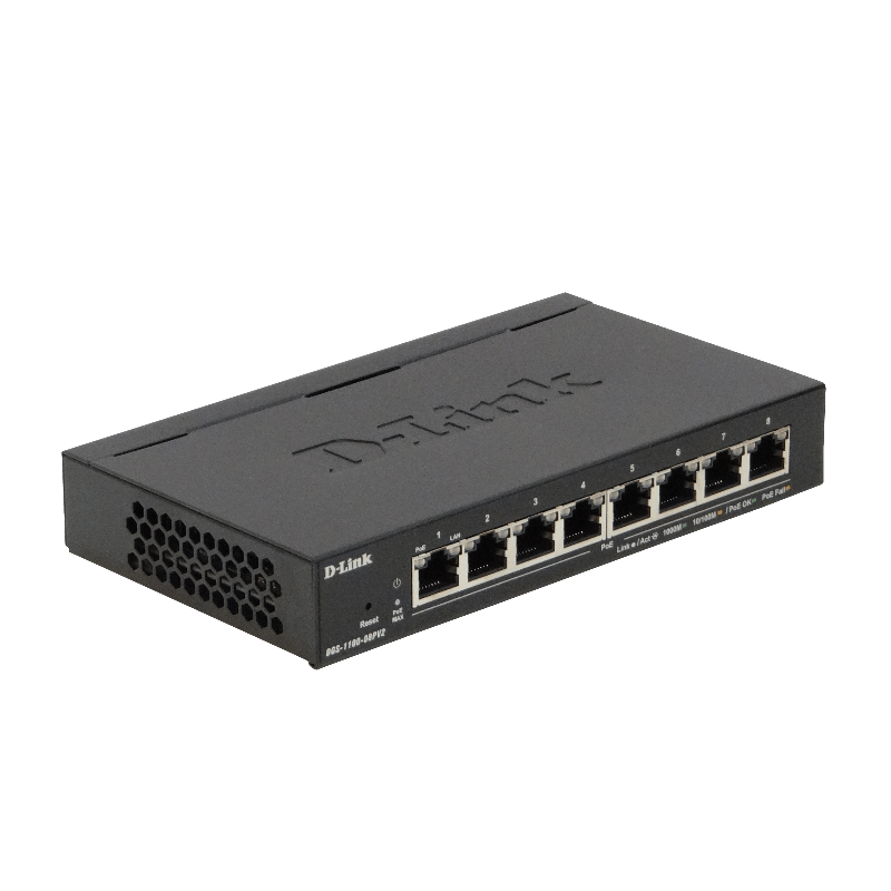D-LINK req-Cable 8-1000-PoE48V-af 64W-total Switch Smart inc-54V-85W