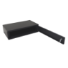 LINKMADE Liso 2U-138mm 30cm-Fondo Rack Mesa Negro Puerta-Fierro