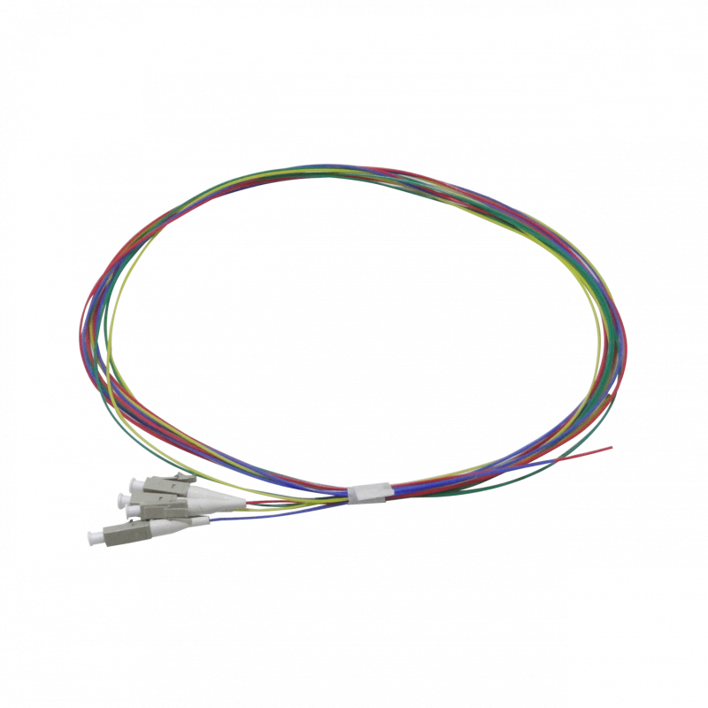 LC/UPC OM3 Multimodo 1,5mt 4-Unidades Pigtail 50/125um 0,9mm 150cm