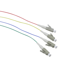 LC/UPC OM3 Multimodo 1,5mt 4-Unidades Pigtail 50/125um 0,9mm 150cm