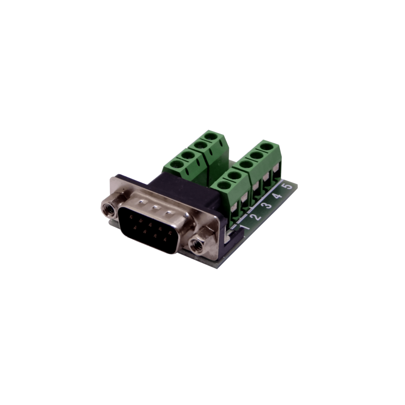 Conector DB9-Macho DE-09/M Atornillable Terminal-Regleta req-FP1MV