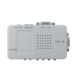 Convertidor VGA-H-in RCA-H-out SVIDEO-out req-5V-USB-AH