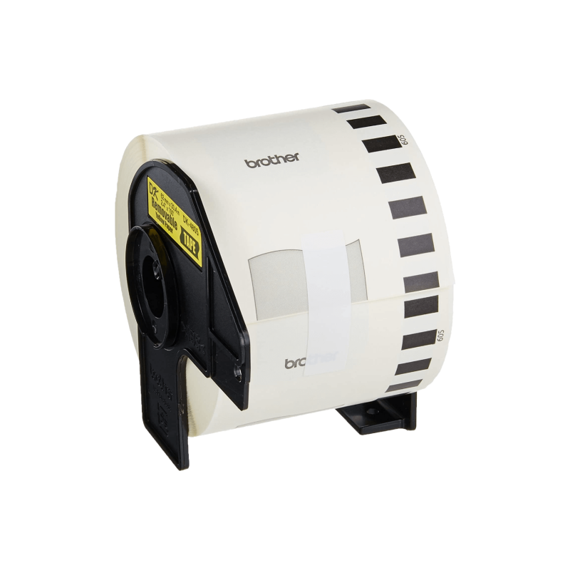 BROTHER Adh-Removible 62mm 30,4mt Negro sobre Amarillo Papel-Cont p/QL